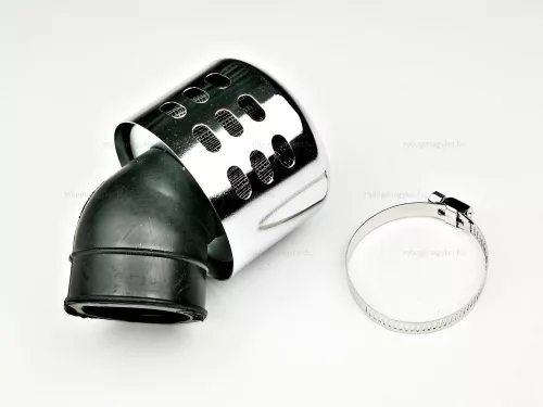 Levegőszűrő sport 38mm 45 fokos fém házas