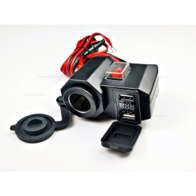 Motoros szivargyújtó és USB töltő DC 12V tip II.