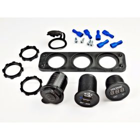   USB töltő aljzat robogóhoz 12V digitális kijelzővel TIP II.