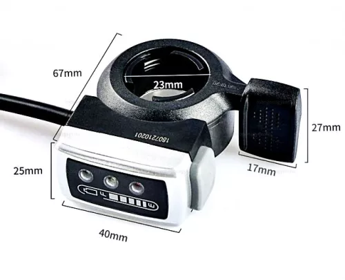 Gázkar (tolattyús)elektromos kerékpárhoz / elektromos robogóhoz tip V.