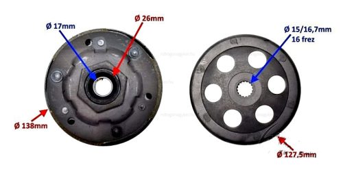 Kuplung szerkezet BWS 125ccm