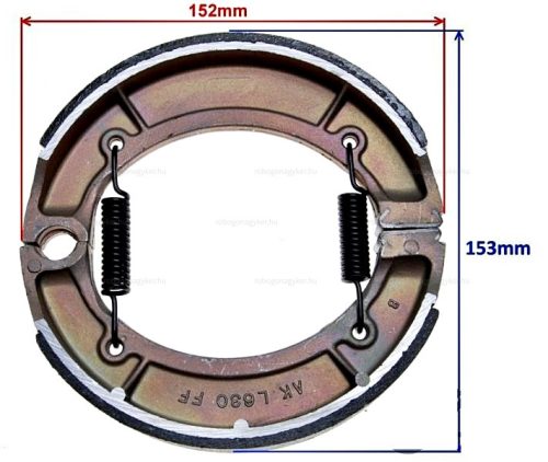 Fékpofa Keeway / Kingway Chopper 150 - 250ccm 160x30