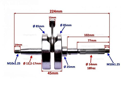 Főtengely Aprilia Scarabeo / Piaggio Liberty 50 4T
