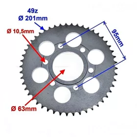 Lánckerék hátsó 428 49 fogas Zipp PRO