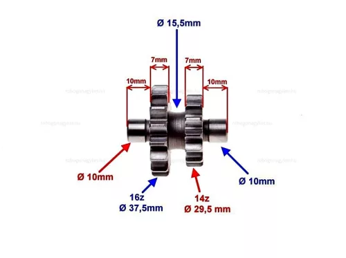 Önindító közlő fogaskerék  Shineray XY125-10D