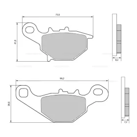 Fékbetét Suzuki Street Magic 50ccm RMS 3640