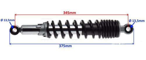 Teleszkóp szett hátsó ROMET CAFFE 345mm