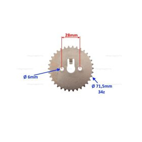 Vezérmű fogaskerék Yamaha YBR125 34 fogas