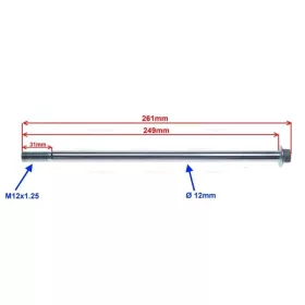 Tengely első 12x249mm QT-4