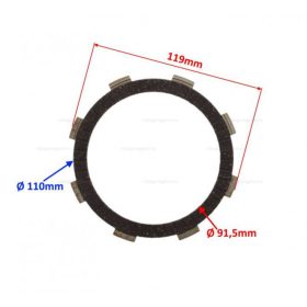 Kuplung lamella szett Kingway / Keeway chopper 150-250ccm