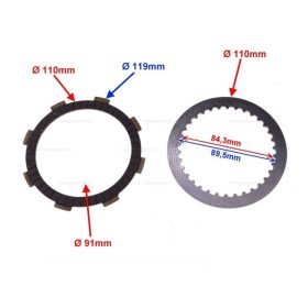 Kuplung lamella szett Honda CBF 125ccm tip II.