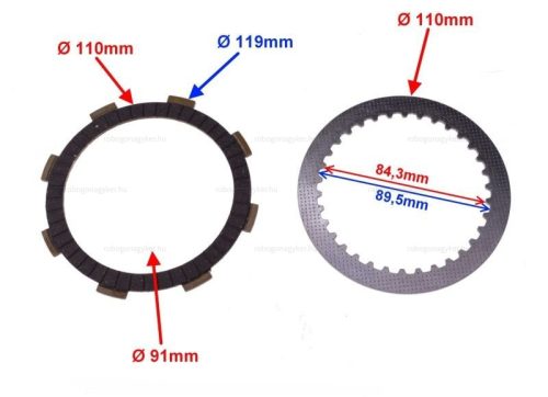 Kuplung lamella szett Honda CBF 125ccm tip II.