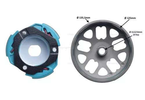 Kuplung pofa + kuplungharang GY6 125-150ccm RACING