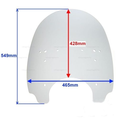 Szélvédő plexi sötét CHOPPER