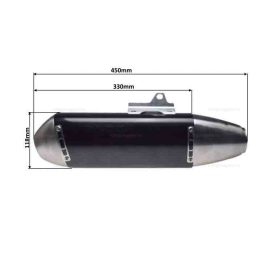 Kipufogó dob fekete univerzális