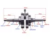 Főtengely SYM 125 SYMPHONY 2009>, ORBIT 2 2010>, FIDDLE 2 2010>, JET 4 2010> / PEUGEOT TWEET 125CC