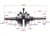 Főtengely 4T HONDA 125 SH 2001-2012 4T, 125 DYLAN, 125 NES@, 125 PANTHEON, 125 PS, 125 SWING 14-es csapszeges