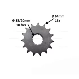 Lánckerék első 428 15 fogas Suzuki GN125