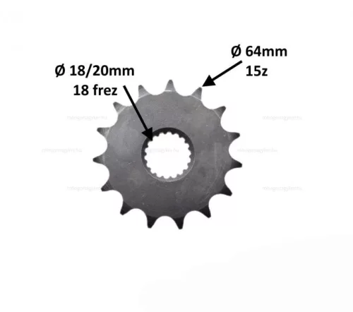 Lánckerék első 428 15 fogas Suzuki GN125