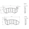 Fékbetét HONDA SH 125 /150CC PCX 2009-19 / PEUGEOT SATELIS / DJANGO 50 / 125CC 2014-17 / PIAGGIO LIBERTY / MEDLEY
