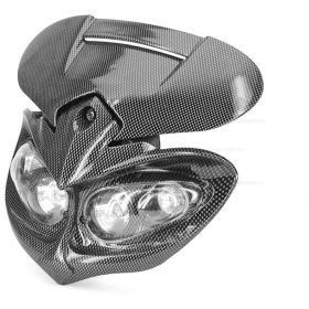 Lámpa első halogén + idom karbon