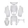 Idomszett MBK OVETTO 2002-2007 / YAMAHA NEOS 2002-2007 2T fehér