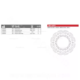 Féktárcsa YAMAHA TMAX 500 2008-2011 D: 267mm BRENTA