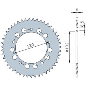 Lánckerék hátsó 420 47 fogas APRILIA RS 1999-2006