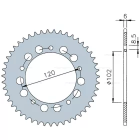 Lánckerék hátsó 420 47 fogas APRILIA RS 1999-2006