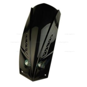 Első idom + lámpa (2X20W+LED) PEUGEOT LUDIX fekete