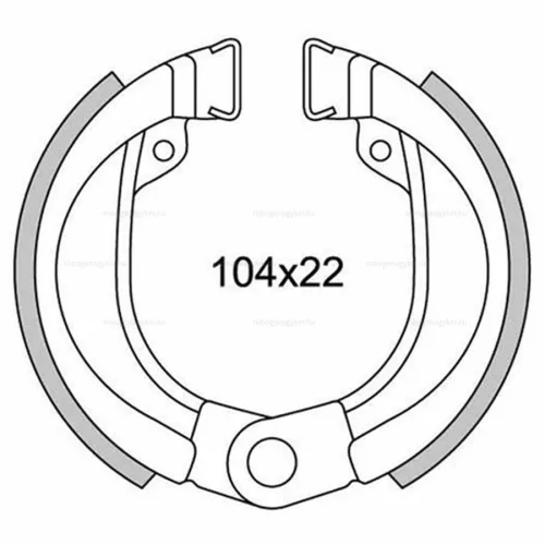 Fékpofa 104x22mm PEUGEOT 103 SPX/RCX/FOX/FXR