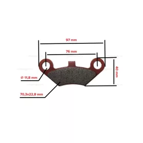 Fékbetét CF MOTO 450/520/550/800 első