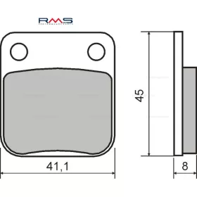 Fékbetét DAELIM / HONDA / KAWASAKI RMS 1440