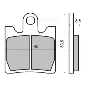 Fékbetét SYM GTS 300CC RMS 0383