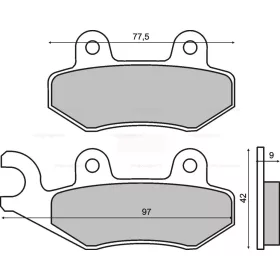 Fékbetét KYMCO 125 / KEEWAY 125 / 250 RMS 0583