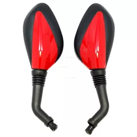 Tükör szett piros betétes 10mm